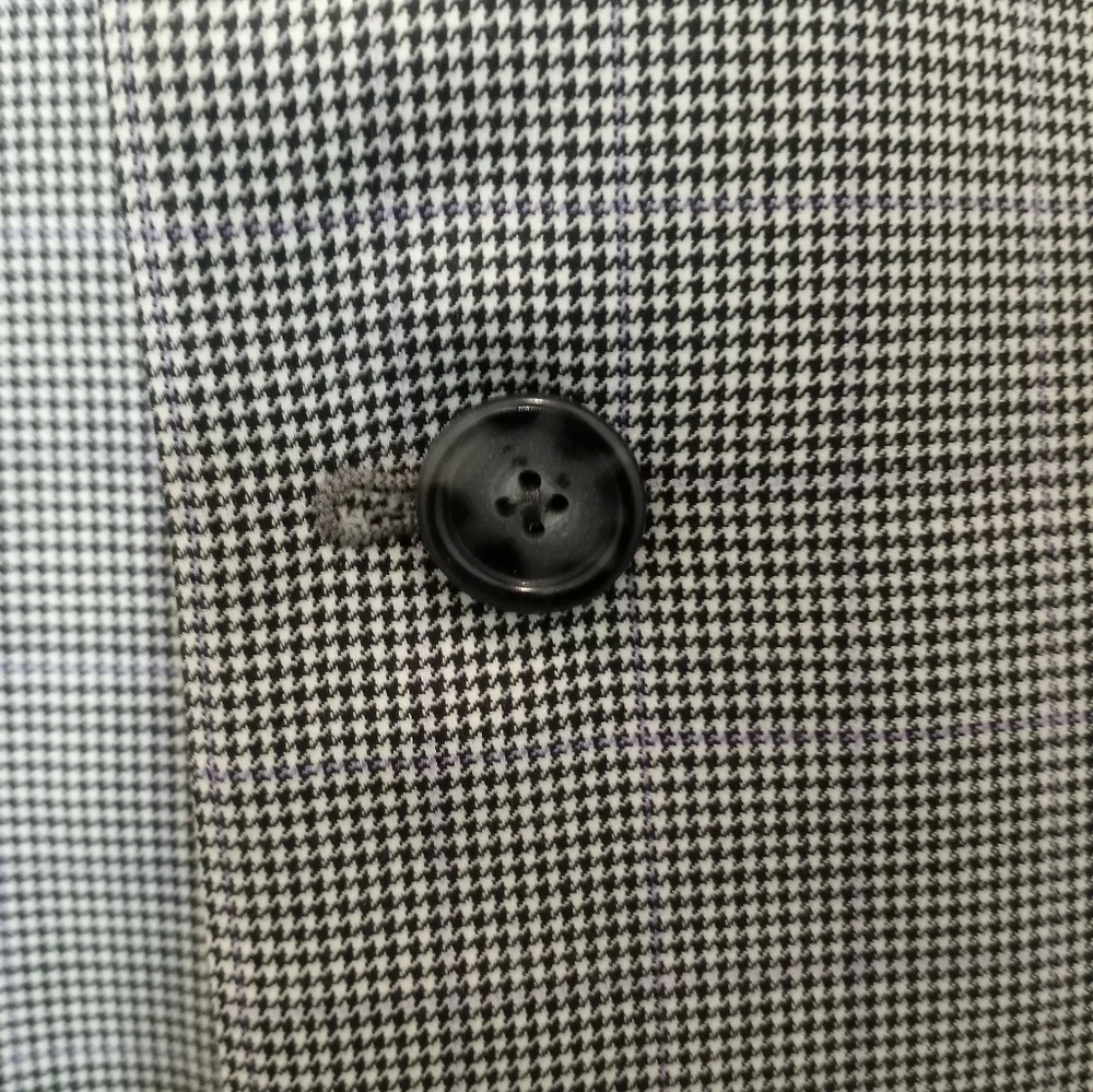 Corneliani Italian Wool Blazer Charcoal Micro Houndstooth Mens 44R Saks Fifth Av